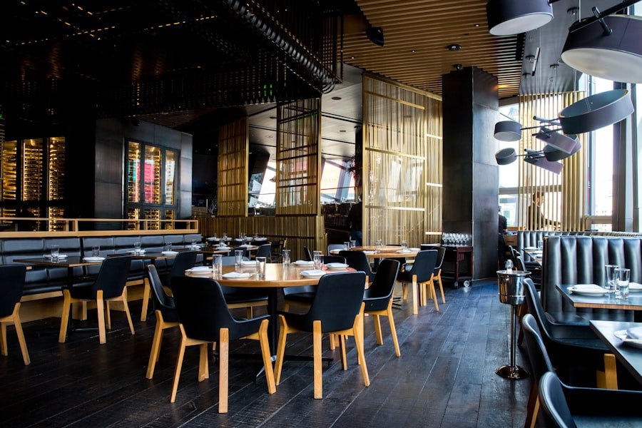 Waterfront dining, illustrative
