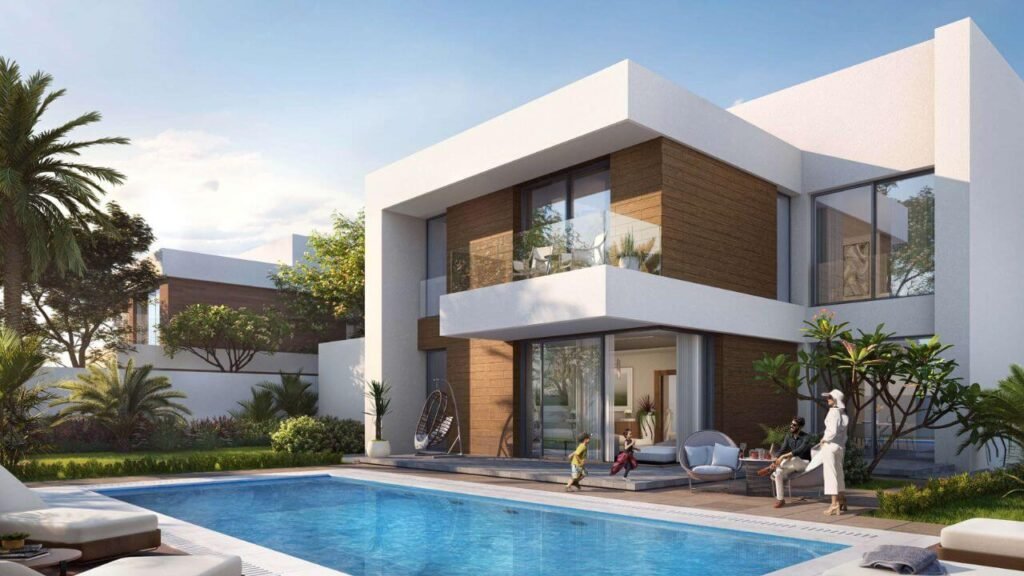 Luxury villas, illustrative render